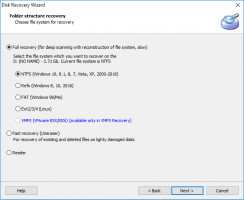 DiskInternals Partition Recovery™ Partition Recovery - selecciona el modo de análisis para tu disco.